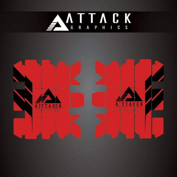 Attack Graphics Renegade Radiator Louver Decals Red for Honda CRF150R 2007-2009,2012-2023