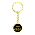thumbnail image 4 of Basenji Mama Circle Keychain Stainless Steel or 18k Gold Dog Mom Pendant, 4 of 12