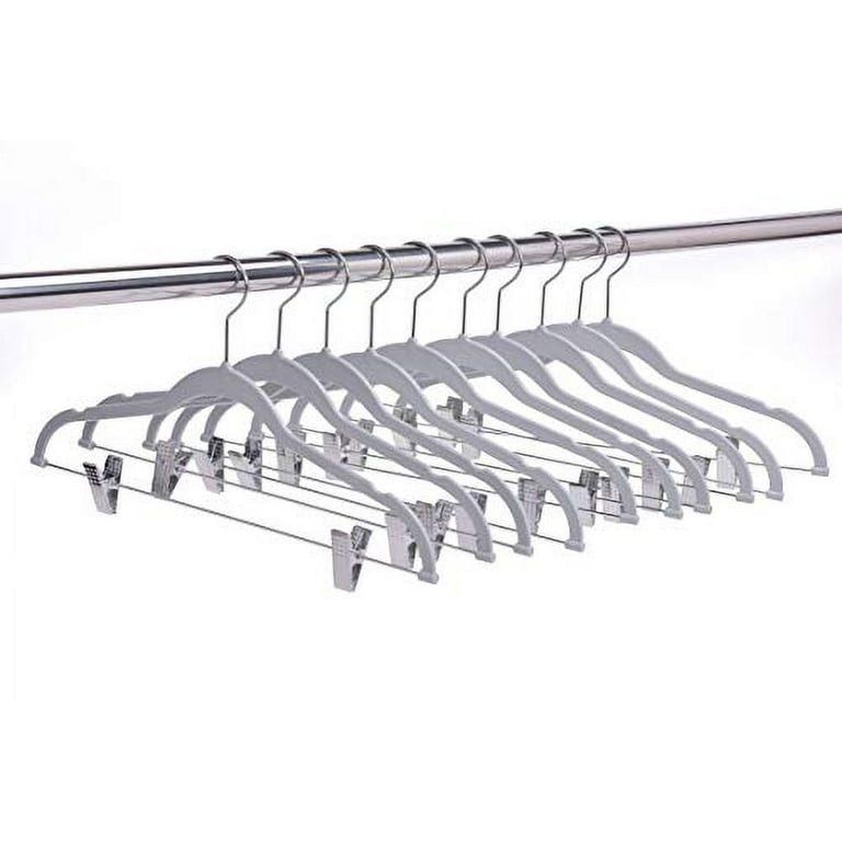 Quality Plastic Non Velvet Non-Flocked Hangers Swivel Hook Ivory (50)
