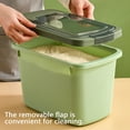 thumbnail image 6 of Hovmgk Large Airtight Rice Container, Food Storage Cereal Container with Measuring Cup, Pet Dog Food Storage for Kitchen and Pantry, Flour Grain Storage with Flip-up Lid, Leak-Proof, White/Green, 6 of 8