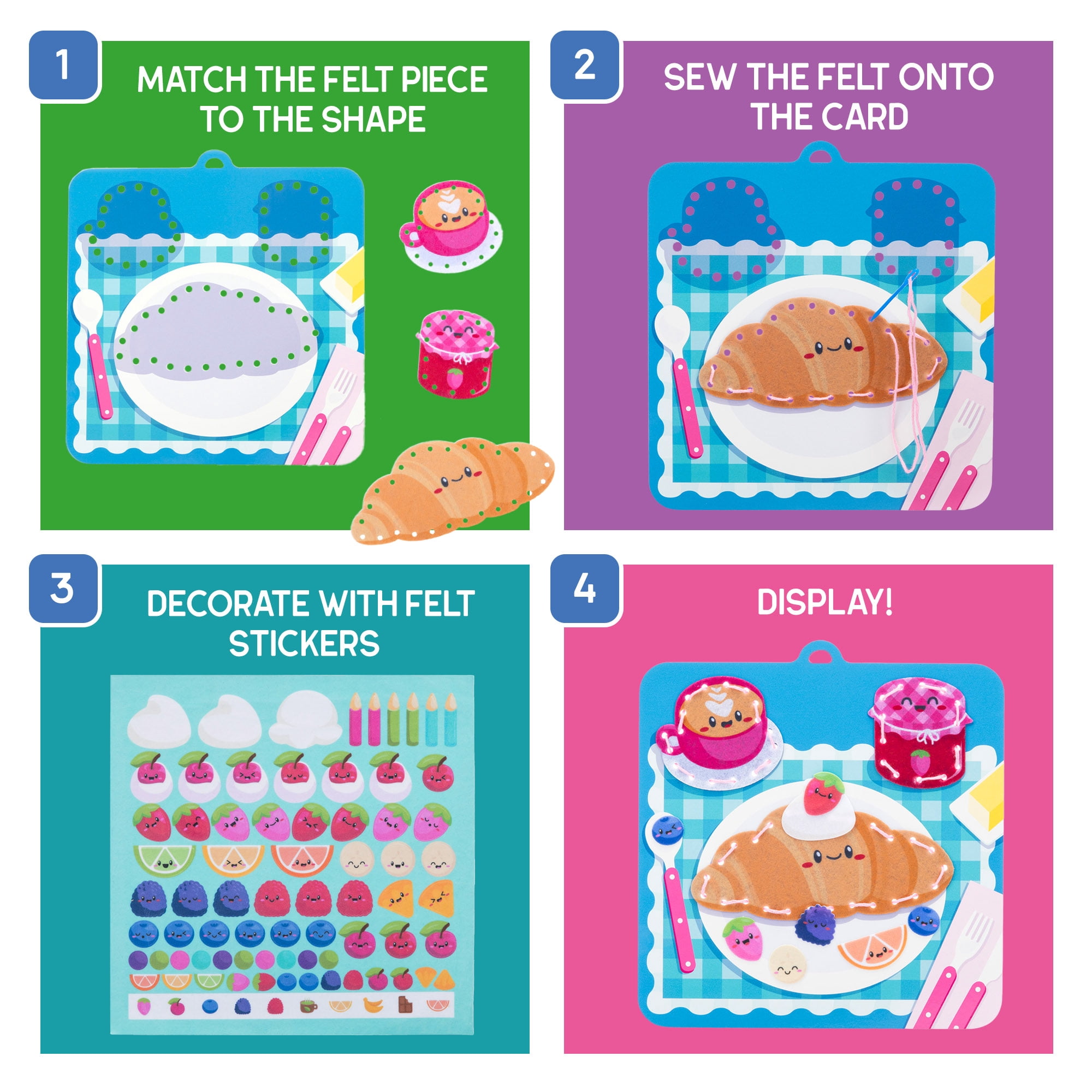 Educational Insights Sewing Kit - Sweet Treats, DIY Felt Craft Kit for Kids Ages 5+