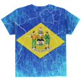 thumbnail image 2 of Delaware Vintage Distressed State Flag All Over Youth T Shirt Multi YXL, 2 of 2