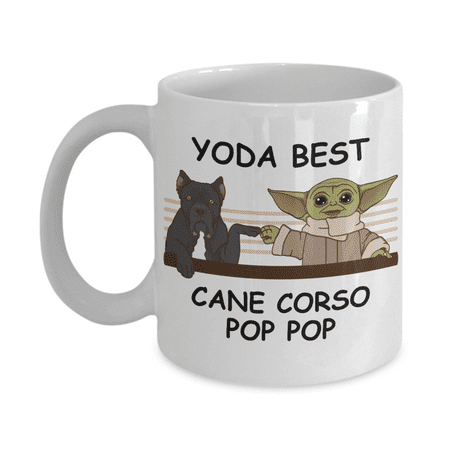 

Yoda Best Cane Corso Papa - Novelty Gift Mugs for Dog Lovers - Co-Workers Birthday Present Anniversary Valentines Special Occasion Dads Moms Family Christmas - 11oz Funny Coffee Mug