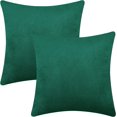 thumbnail image 1 of Funda de almohada de 2 piezas, funda de almohada decorativa verde oscuro, Soli, 1 of 5