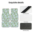 thumbnail image 4 of Naloa Cute Floral Frog Car Foot Mat Set of 4 Pieces - Universal Floor Liner Neoprene Full Set Floor Mats for Cars Trucks SUV, 4 of 7