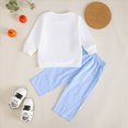 thumbnail image 4 of NOLDARES Little Boy Winter Outfits Pants Sets Long Sleeve Embroidery Panel Sweatshirt Elastic Pants 2PCS(T238-White), 4 of 6