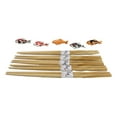 thumbnail image 4 of 5 Pairs Of Colorful Japanese Koi Fishes Ceramic Rests With Wooden Chopsticks Set, 4 of 9
