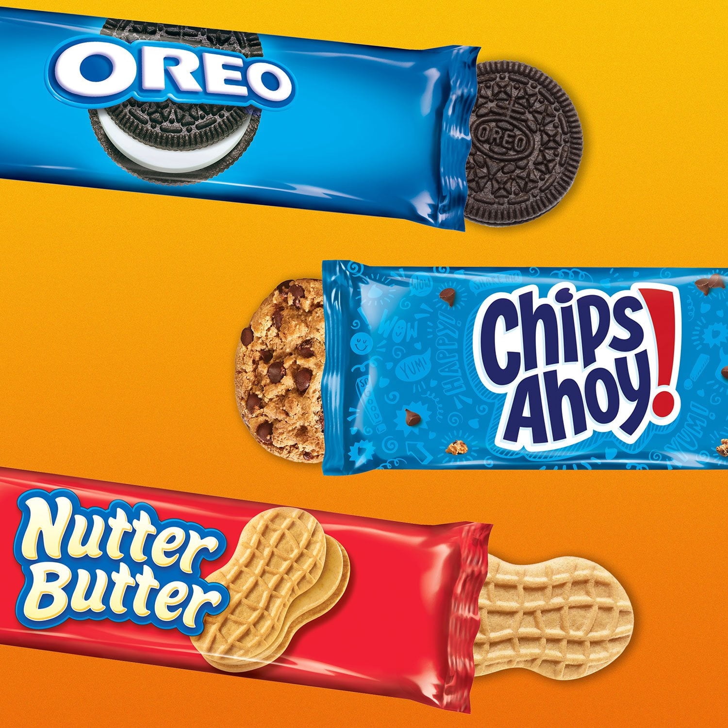 Nabisco Cookie Variety Pack, 30 Count With White Bowl By OMA