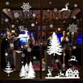 thumbnail image 4 of Juego de dos tarjetas de copo de nieve, pegatinas navideñas para ventana, ventana, sala de estar, pegatinas estáticas de pared navideñas con copos de nieve, 4 of 5