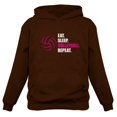 thumbnail image 1 of Tstars Womens Volleyball Shirt Volleyball Fans Eat Sleep Volleyball Repeat Volleyball Player Team Cool Sport Birthday Gift for Women Hoodie, 1 of 4