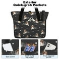thumbnail image 2 of Tote Bag for Women - Australian Shepherd Dog and Footprints Shoulder Bag - Large Utility Work Duffle Bag with Zipper Handbag for Travel, Work, Sprots, 2 of 5