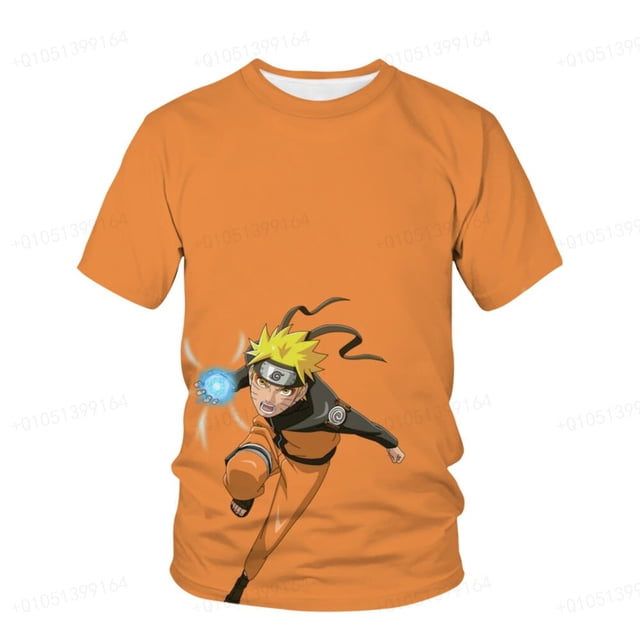 Camiseta negra de Naruto para adolescentes, camiseta moderna a la moda para hombres, camiseta informal de verano con cuello redondo para niños, camiseta Top 2023 Hot New150 heqiyong CONDUJO
