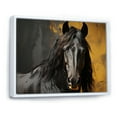 thumbnail image 2 of Designart "Yellow Horse Bold gracefulness" Animals Floater Framed Wall Art Living Room, 2 of 7