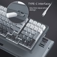 thumbnail image 4 of Posición de la lámpara inferior, luz blanca, conexión en caliente, teclado para juegos, eje rojo, gradiente diurno polar, tallado lateral, teclado mecánico, 4 of 5