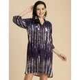 thumbnail image 2 of Moomaya Raglan Sleeves Band Collar Printed Rayon Dress - Women's Casual Dress, 2 of 9