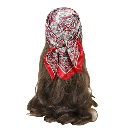 

Women New Colorful Cashew Nut Print Decoration Small Square Scarf Scarf Tie Bag Scarf Hot Sale