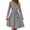Gray, variant on Dresses for Women 2025 Long Sleeve Trendy Teacher Dress Winter V Neck Dresses Empire Waist Business A-Line Solid Color Dress Brown L