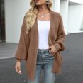 thumbnail image 6 of Oversized Cardigan Sweaters for Women Long Sleeve Chunky Knit Fall Sweater Outwear with Pockets, 6 of 9