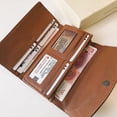 thumbnail image 2 of Wallets For Women Large Capacity Leather Clutch Wallet Card Organizer(Dark Brown), 2 of 6