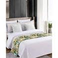 thumbnail image 4 of Xipuska Rustic Lemon Vases Bed Runners for Twin Size Bed, Decorative Bed Throws for Foot of Bed, Vintage Botanical Wooden Bed Runner Sofa Throw Bedding Scarf Protector Slipcover for Bedroom/Hotel, 4 of 6