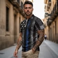 thumbnail image 3 of HUIACONG American Flag Golf Shirt Funny 4th Of July Shirts for Couples Sleeveless Golf Tops for Women Active Tops Mens Shirs Short Sleeve Lightweight Moisture Wicking Breathable Outdoor Wear Man S, 3 of 6