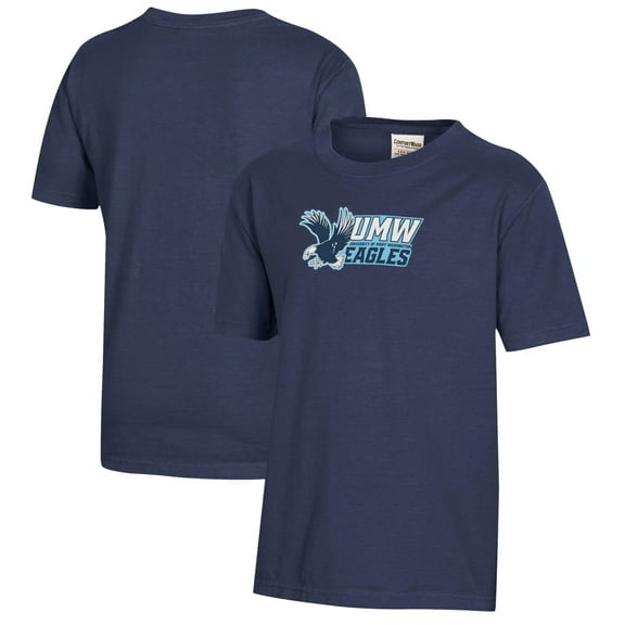Youth  Heather Navy University of Mary Washington Eagles Logo Comfort Wash T-Shirt
