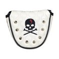 thumbnail image 2 of Cubierta del putter del mazo de golf Cola Skullembroidery blanco, 2 of 8