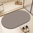 thumbnail image 1 of EIGTHTAIL Silicone Bath   16”x24” Super Absorbent Quick Dry Bathroom Floor   Non-Slip Rubber Backed Shower Rug  Washable Elliptical Bathtub   Modern Design Bathroom Accessories, 1 of 8