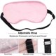 thumbnail image 3 of Silk Sleep Mask, Blocks Light Eye Mask Soft Night Blindfold Sleeping Aid Eye Cover With Adjustable Strap For Women Men Sleeping Travel Naps(pink,green, 3 of 4