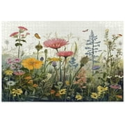 Wellsay Wild Flower Jigsaw Puzzles for Adults 500 Pieces,Decompression Entertainment Game Family Puzzles Gifts for Kids and Teenagers