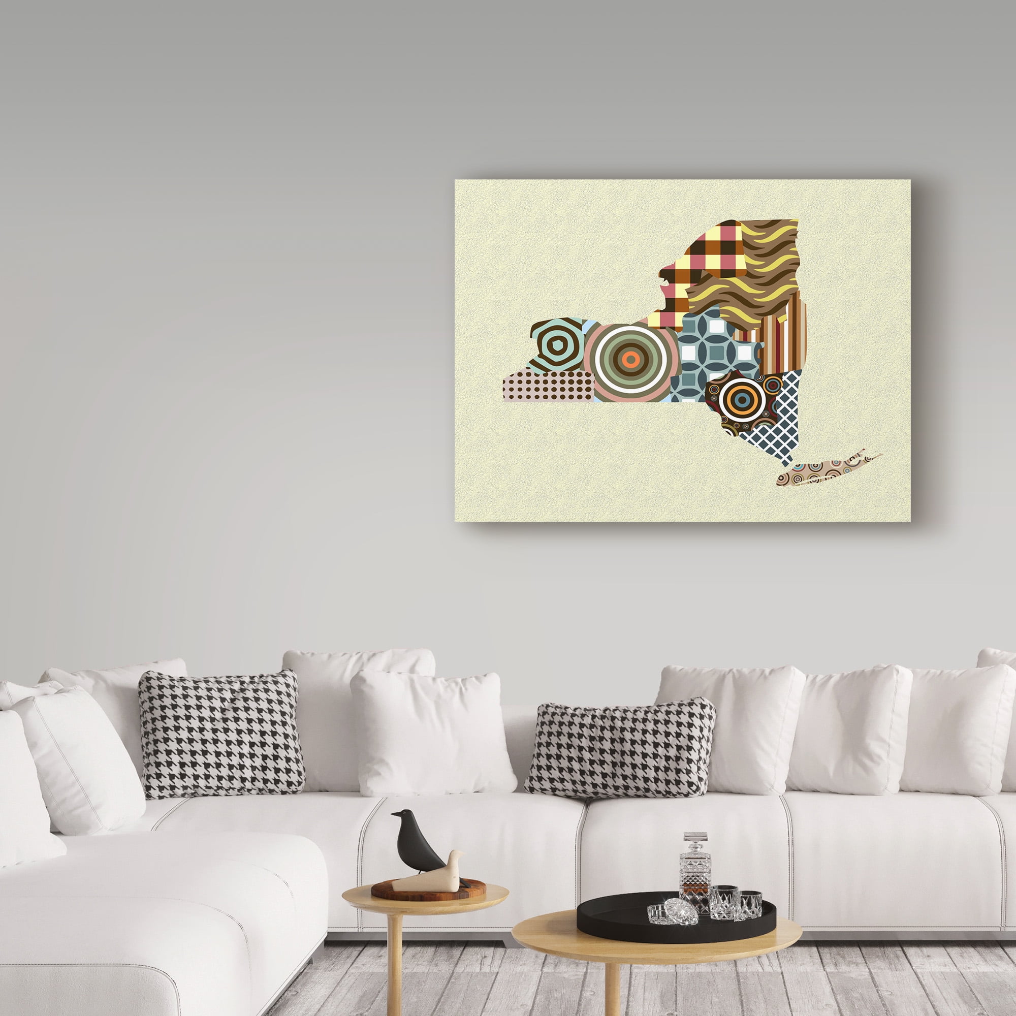 Trademark Fine Art 'New York State Map' Canvas Art by Lanre Adefioye