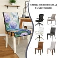 thumbnail image 5 of TSOVTHRID Hydrangea Floral Dragonfly Print Quilted Dining Chair Slipcovers, Stretchy Removable Chair Covers with Detachable Strap, Universal Fit Non-Slip Seat Cushion Covers, Set of 4, 5 of 7