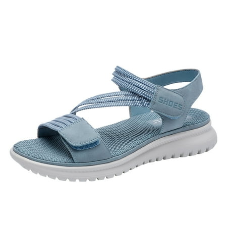 

Cathalem Simple Princess Girl And Woman Sandal Solid Summer Platform Lady Fashion Wedge Shoes Blue 38