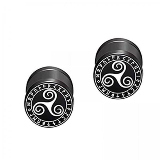 Bunblic 2x Boucles d'Oreilles Piercing Bijoux Plat Dos Rond en Acier Inoxydable Barbell Boucles d'Oreilles pour Saint Valentin Cadeaux d'Anniversaire 2 Pcs