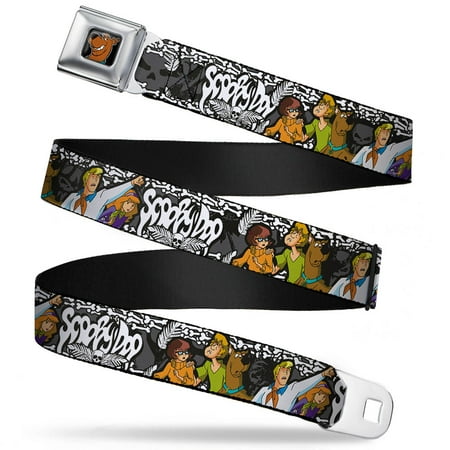 Scooby Doo Face Full Color Black Scooby Doo Group Pose Bones Webbing Seatbelt Belt (Best Scooby Doo Games)