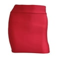 thumbnail image 2 of HVOBTTY Jupe Mini de Yoga d'Été pour Femmes, Décontractée, Couleur Unie, Taille Haute Élastique, Entraînement Sport, Rouge, TG, 2 of 4