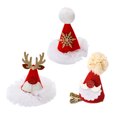 thumbnail image 1 of 3 uds sombrero de Papá Noel pinzas para el pelo pasadores de gasa con purpurina horquillas con Clip de cocodrilo accesorios para el cabello fiesta rojos para niños y adultos, 1 of 7