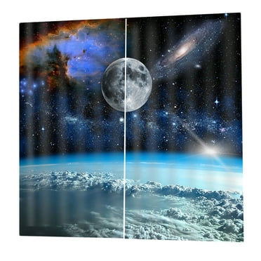 Digital printing curtain, blackout curtain, curtain, space pattern for living