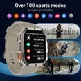 thumbnail image 6 of IOWODO Military Smartwatch for Men with Fitness Tracker, 2.01'' Answer/Make Calls/100+ Sport Modes, IP68 Waterproof, Hiking Travel Pedometer Watch compatible with Android IPhone Devices Gray, 6 of 8