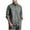 Dark Gray, variant on SwiftWear Dress Shirts for Men Flip Collar Pocket Solid Color Button Down Shirt Long Sleeves Shirts, Black L