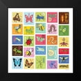 thumbnail image 2 of Marrott, Stephanie 12x12 Black Modern Framed Museum Art Print Titled - Bug Alphabet, 2 of 5