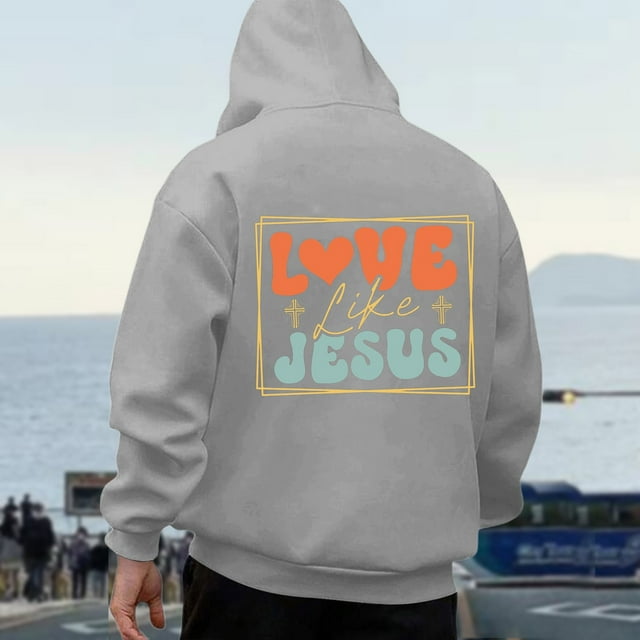 WILLBEST Sudaderas Navideñas para Hombre, Sudaderas Informales Holgadas con Estampado De Letras, Sudadera con Capucha para Uso Diario, Ropa De Calle Cómoda para Otoño e Invierno Chica