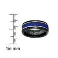 thumbnail image 3 of Metal Masters Mens Tungsten Ring Blue Lapis Lazuli Gemstone Inlay Wedding Band Comfort-Fit 8mm, 3 of 5