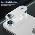 thumbnail image 7 of [2 Pack] Hionly Compatible with iPhone Air Camera Lens Protector - [Not Easy to Break][Strong Adsorption][Case-Friendly] Metal Tempered Glass Rear Camera Screen Cover - White, 7 of 7