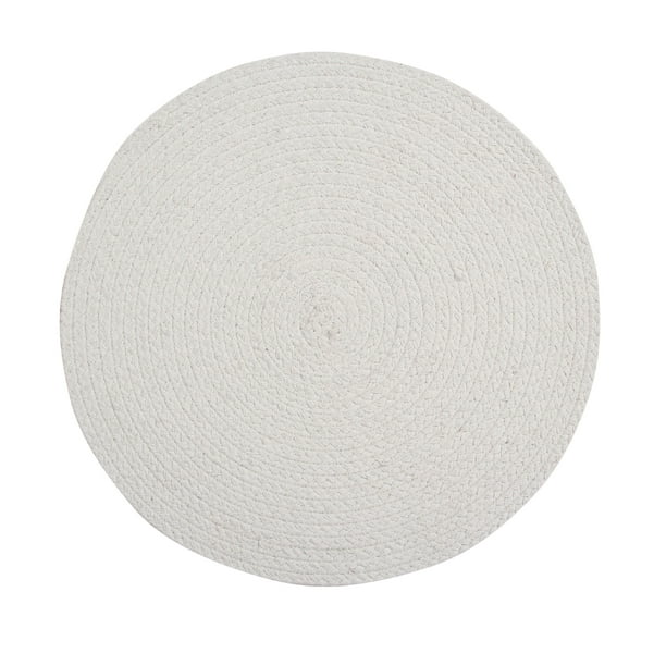 Cotton Solid Placemats 15 Round Ivory