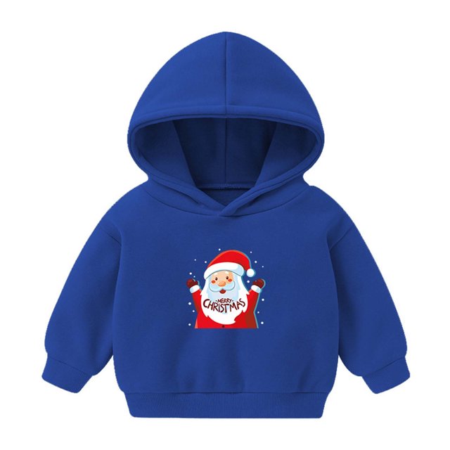 LSLJS Baby Pull à Capuche Imprimé de Noël Automne et Hiver pour Bébés Garçons Filles, Sweatshirts