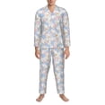 thumbnail image 3 of Goofa Orchids Flowers for 2-piece Loungewear Set Men’s Sleepwear Set Soft PJs Cozy loungewear Comfy Sleep Set Winter Pajamas-X-Large, 3 of 7