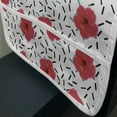 thumbnail image 3 of Hibiscus Microwave Oven Cover, Tropical Pattern of Flower Graphic, Water Resistant Organizer with Pockets for Kitchen, 36" x 12", Dark Coral White, by Ambesonne, 3 of 4