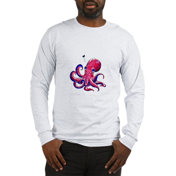 CafePress - Squid Love Long Sleeve T Shirt - Unisex Cotton Long Sleeve T-Shirt