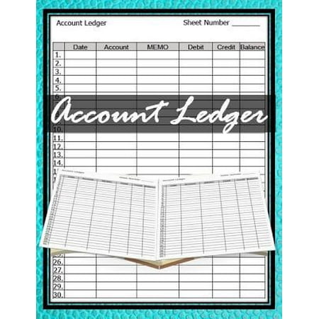 Accounting Ledger : 120 Pages, Size 8.5 X 11 Inches (Double-Sided), Journal Business Financial Record Notebook, Accounting Paper, Quality Paper, Date, Account, Memo, Debit, Credit, Balance, Perfect Binding,